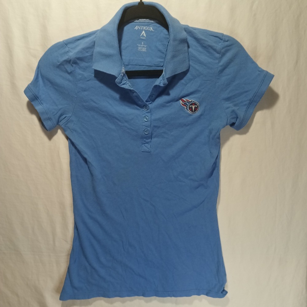 womens antigua Tennessee Titans Blue‎ Polo Shirt. Small.